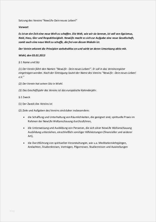 Rücktritt Kassenwart Verein Vorlage Schönste Vereinssatzungneupdf