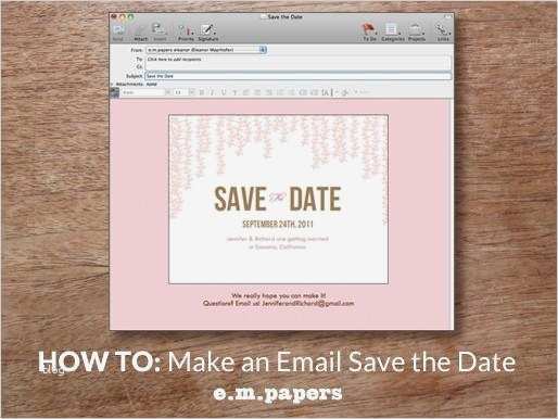 Save the Date Email Vorlage Geburtstag Elegant Diy Wedding Save the Date Email How to – E Mpers
