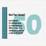 Save the Date Email Vorlage Geburtstag Genial Moderner Save the Date 50 Geburtstag Aquamarin Postkarten