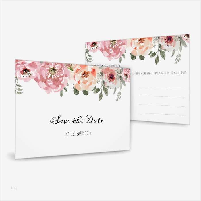 Save the Date Email Vorlage Geburtstag Genial Vintage Save the Date Karte Mit Blumen Im Aquarellstil