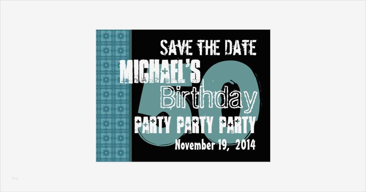 Save the Date Kostenlose Vorlage Cool Moderner Save the Date 50 Geburtstag Aquamarin Postkarte