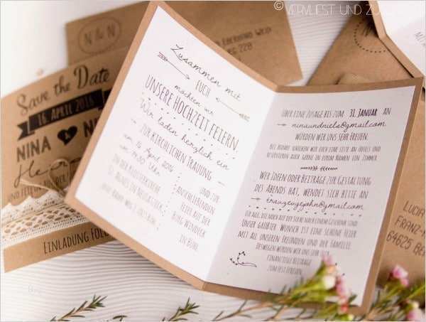 Save the Date Kostenlose Vorlage Erstaunlich Hochzeitseinladungen Aus Kraftpapier Inkl Vorlage