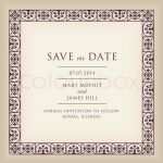 Save the Date Kostenlose Vorlage Wunderbar Hochzeit Speichern Das Datum Mit Rahmens Im Renaissance