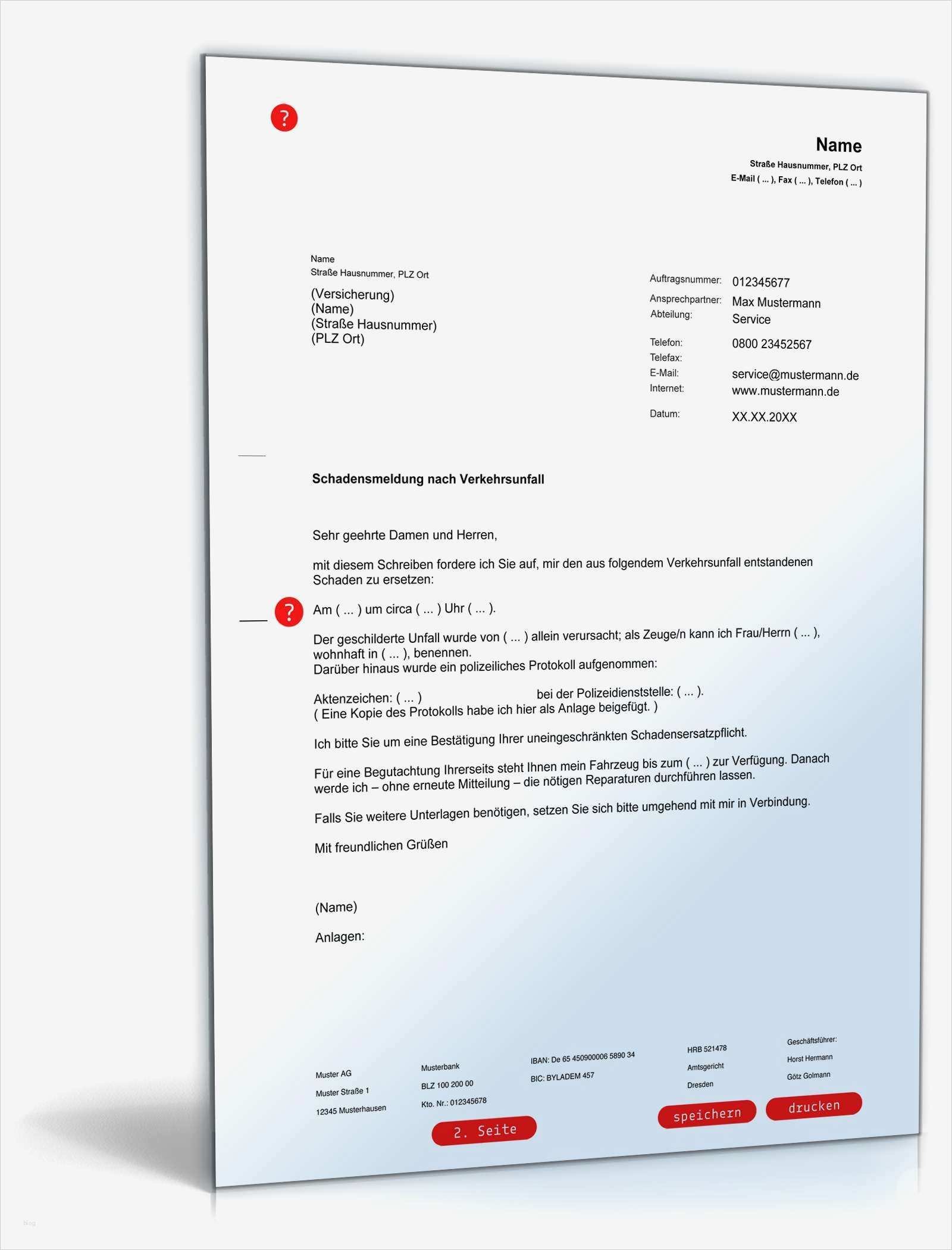 Schadensmeldung Vorlage Word Einzigartig Schadensersatzforderung Verkehrsunfall Vorlage Zum Download