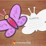 Schmetterling Einladung Basteln Vorlage Angenehm Einladung Schmetterling Basteln Kostenlose Vorlagen