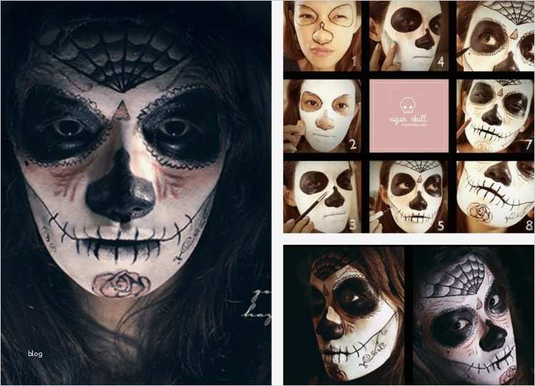 Schmink Schablonen Vorlagen Bewundernswert 13 originelle Halloween Gesichter Schminken Mit Anleitungen
