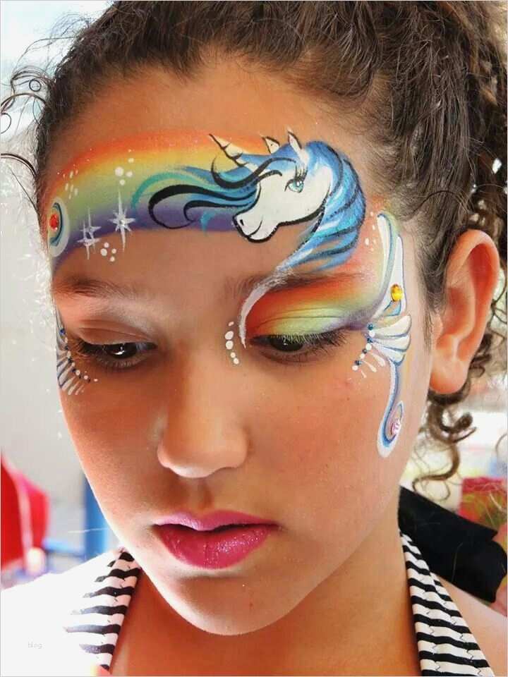 Schmink Schablonen Vorlagen Cool Unicorn Face Paint Google Search