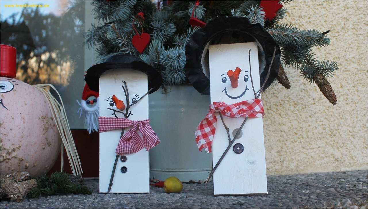 kreative kiste Einfache brettchen Schneemänner als