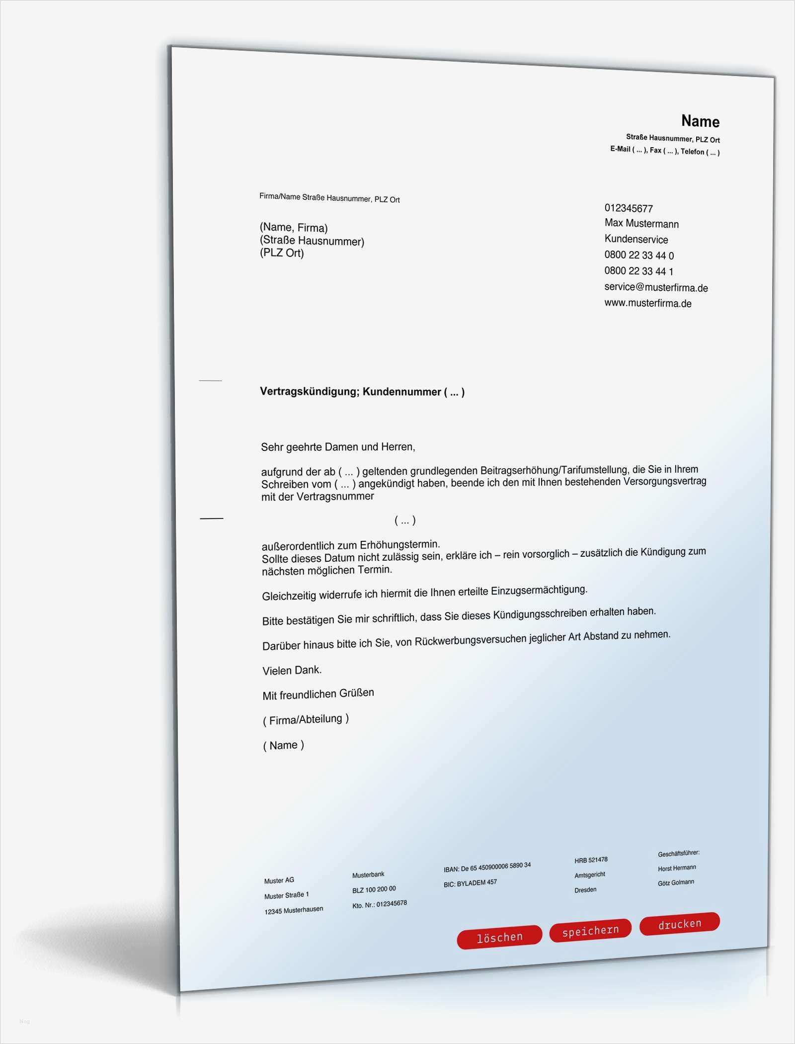 Schreiben Kontowechsel Vorlage Wunderbar Außerordentliche Kündigung Beim Energieversorger