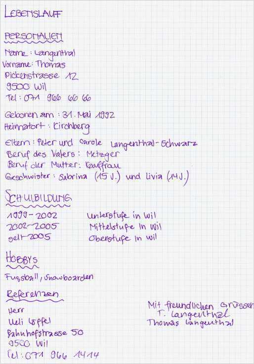 Schriftlicher Lebenslauf Vorlage Wunderbar Bewerbungsschreiben