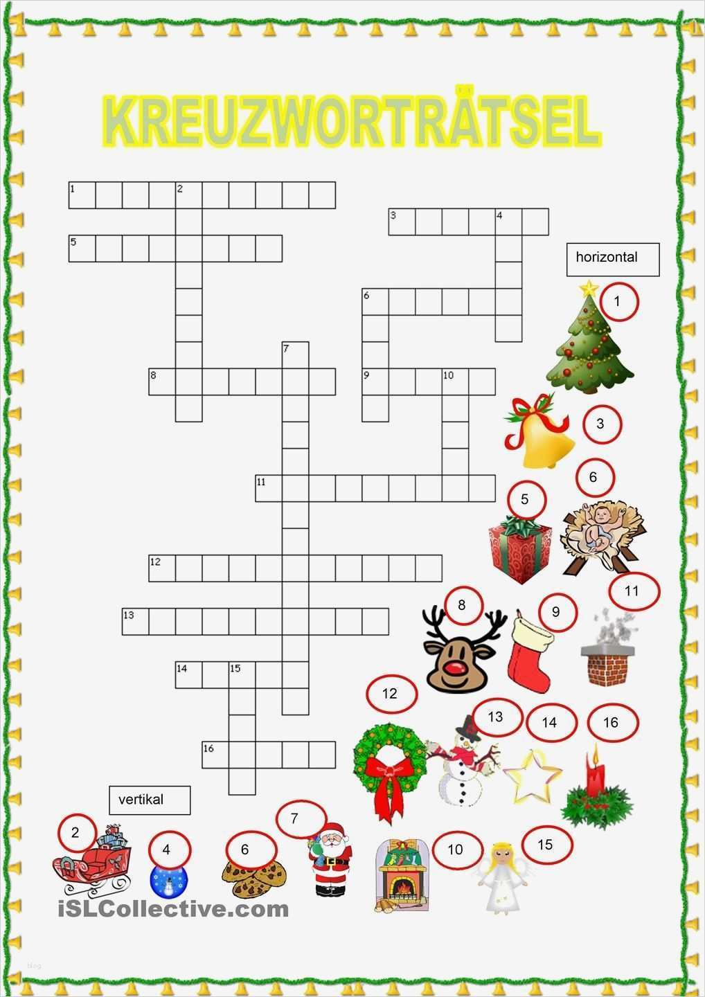 Schulgottesdienste Vorlagen Weihnachten Angenehm Kreuzworträtsel Weihnachten