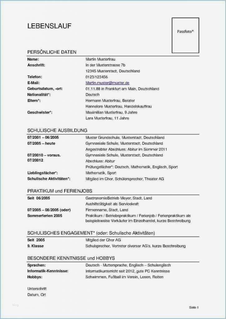 Schweißanweisung Vorlage Excel Wunderbar 36 Großartig Lebenslauf Vorlage Schülerpraktikum Modelle