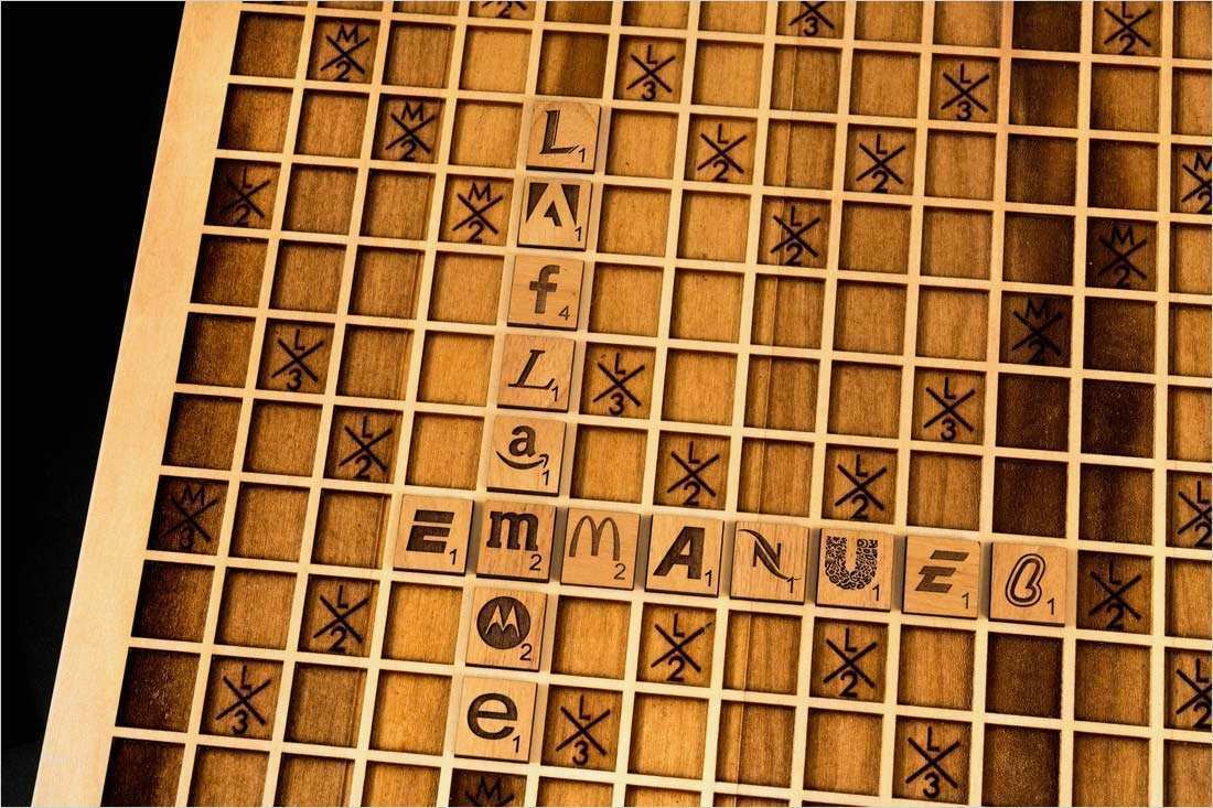 Scrabble Buchstaben Vorlage Cool Holz Scrabble Mit Buchstaben Aus Markenlogos