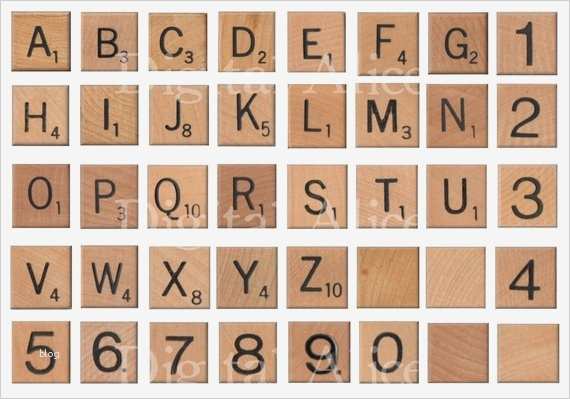 Scrabble Buchstaben Vorlage Genial Vintage Scrabble Buchstaben Instant Download Digitale