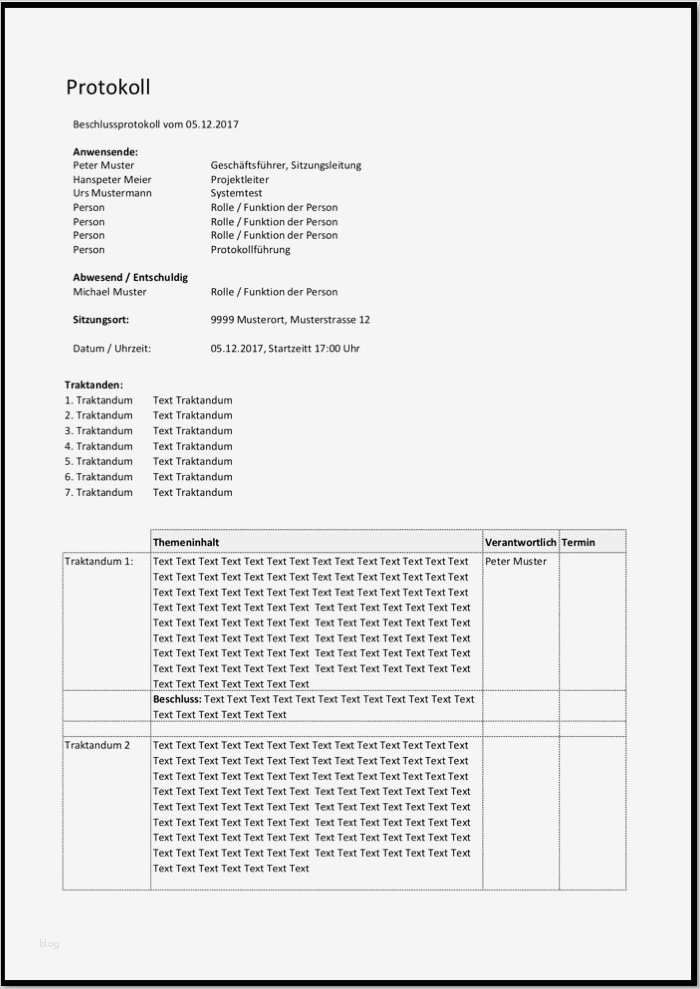 Seminar Protokoll Vorlage Erstaunlich Protokollvorlage Kostenlos Word & Excel