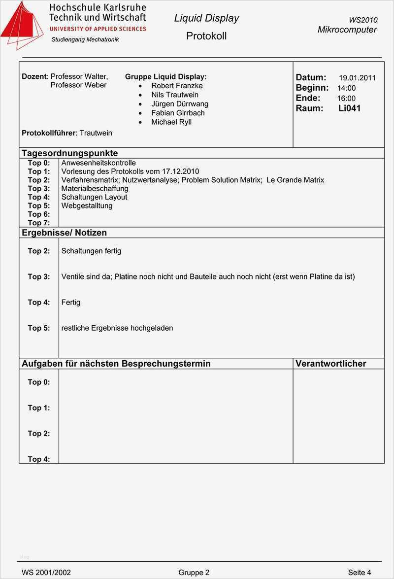Seminar Protokoll Vorlage Genial Protokoll Vorlage Word – Häuser Immobilien Bau