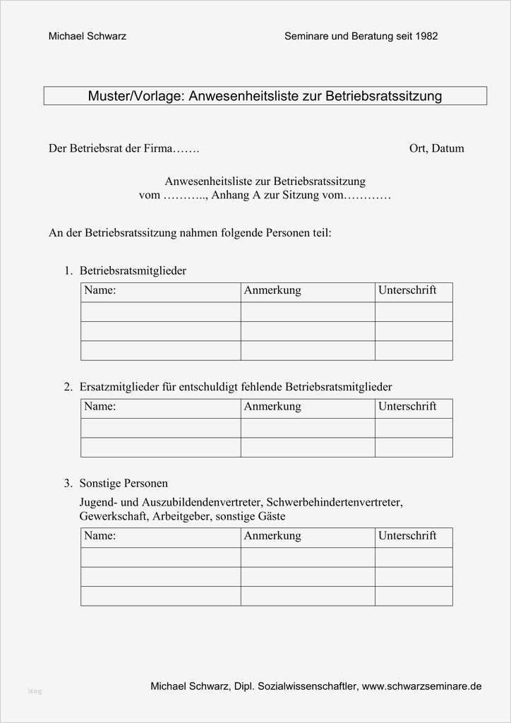 Seminar Protokoll Vorlage Luxus Ausgezeichnet Anwesenheitsliste Vorlage Zeitgenössisch
