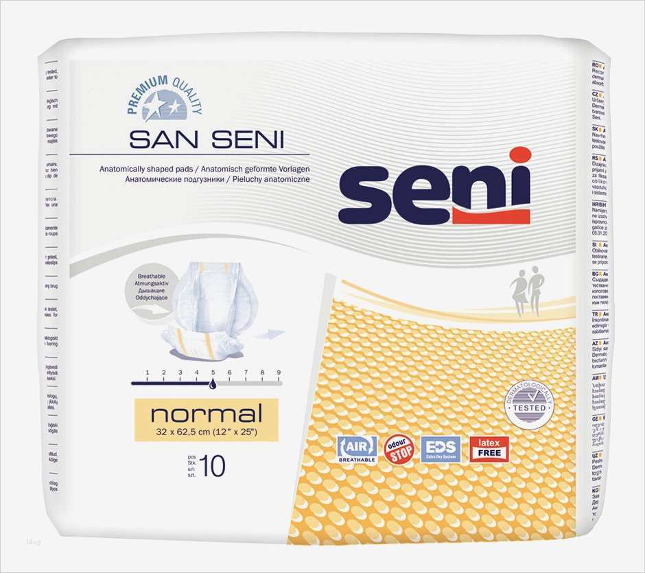 Seni Inkontinenz Vorlagen Angenehm San Seni normal Anatomisch Geformte Vorlagen 10 Stück