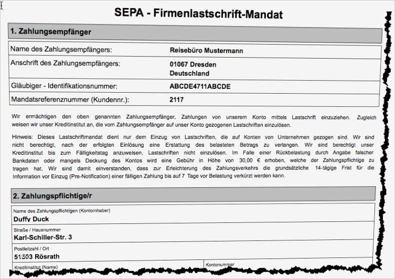 Sepa Basis Lastschrift Vorlage Cool formular Für Sepa Basis Und Firmenlastschriften