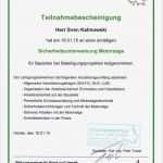 Sicherheitsunterweisung Baustelle Vorlage Fabelhaft Zertifikate Röka Gartenspiel Gmbh