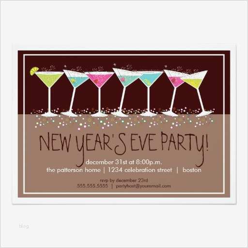 Glückliche Cocktail Silvester Party Einladung