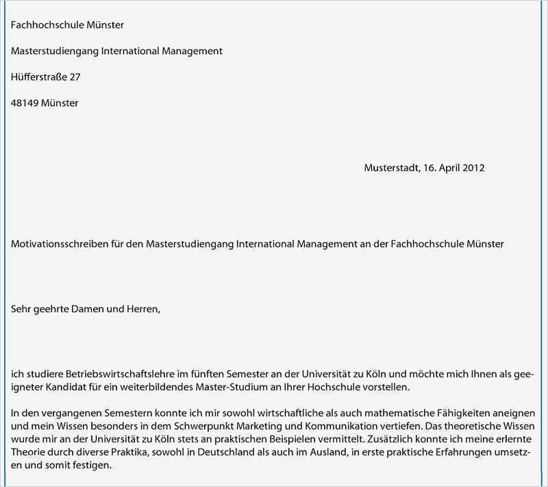 Skript Schreiben Vorlage Angenehm Motivationsschreiben Fürs Studium