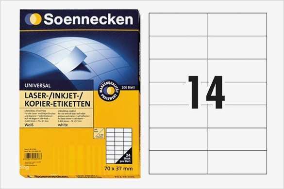 Soennecken Universal Etiketten A4 weiß 105x42 3mm 1 400Et