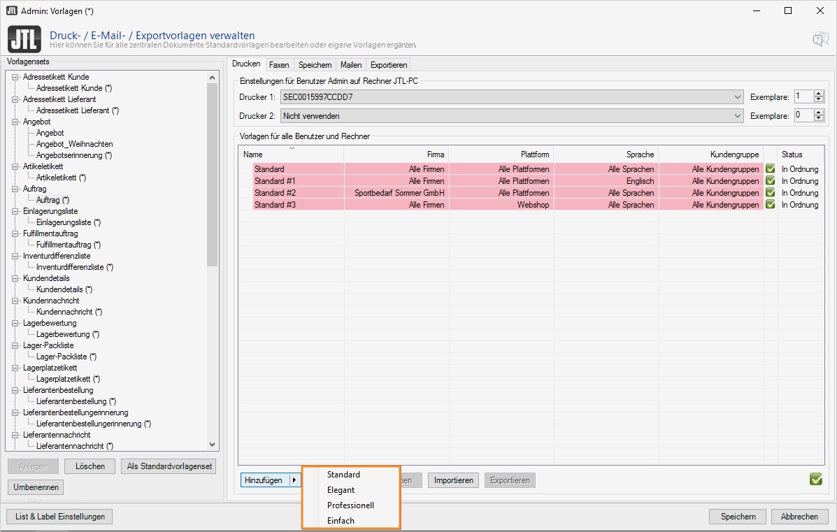 Sop Erstellen Vorlage Einzigartig Vorlagen In Jtl Wawi Erstellen – Jtl Guide