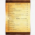 Speisekarte 3 Gänge Menü Vorlage Erstaunlich Italienisches Restaurant Speisekarte Pizzeria