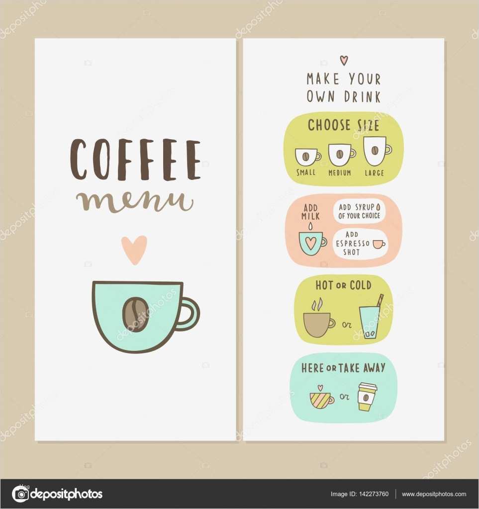 Speisekarte 3 Gänge Menü Vorlage Genial Café Bar Menü Vorlage — Stockvektor © Kondratya