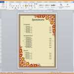 Speisekarten Vorlagen Word Erstaunlich Fantastisch Menükarten Vorlagen Zeitgenössisch