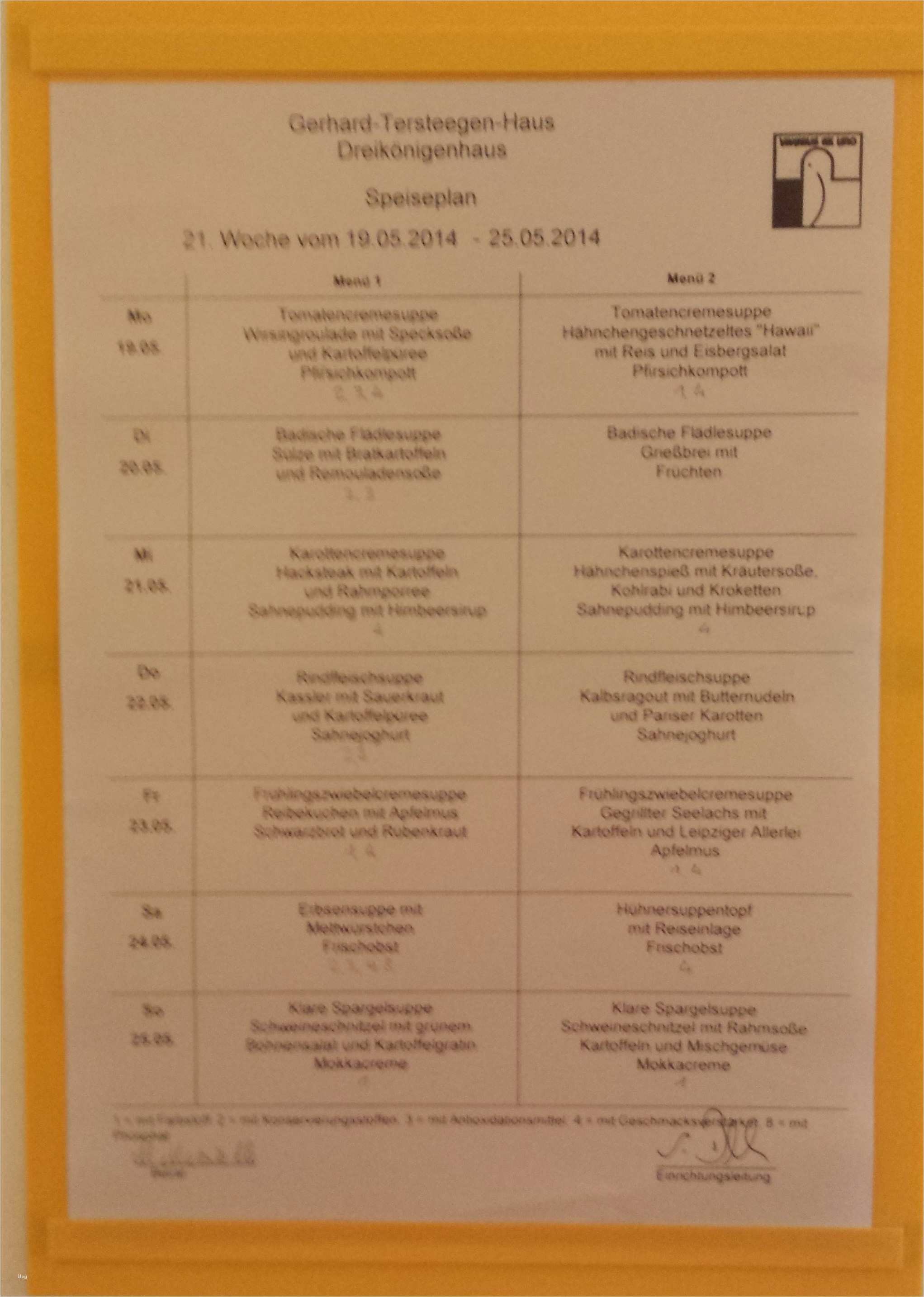Speiseplan Altenheim Vorlage Wunderbar Speiseplan Zum Mittagessen – Meine Erlebnisse Im Altenheim