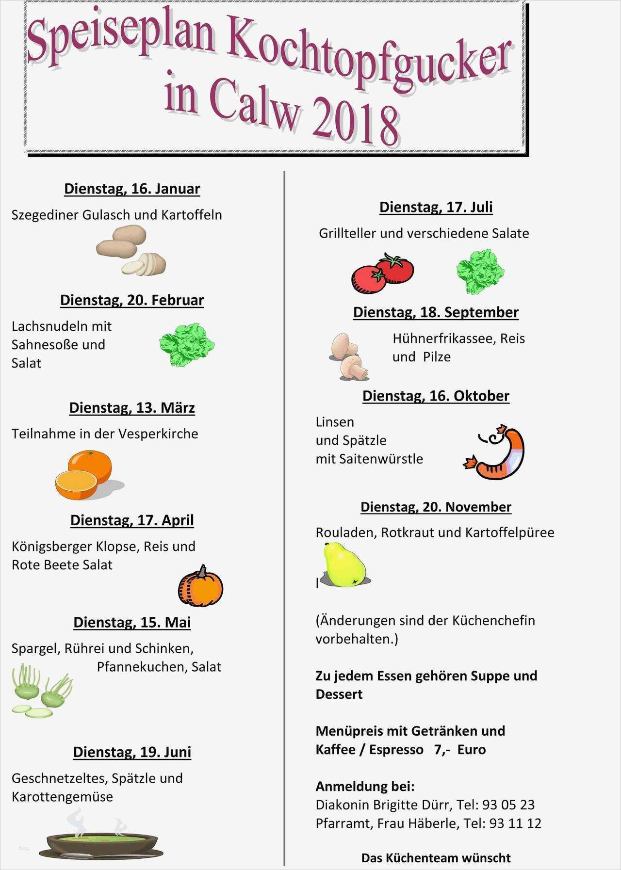 Speiseplan Kindergarten Vorlage Gut Mittagstisch Der Kochtopfgucker Evang Kirchengemeinde Calw