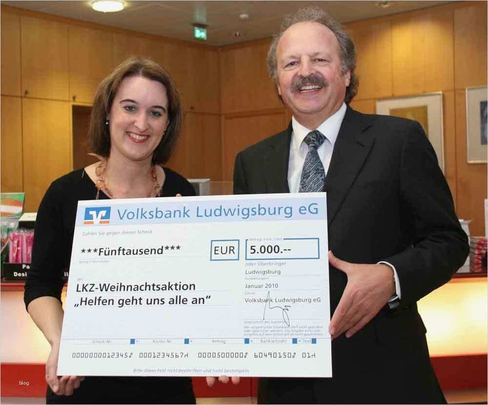 Spendenscheck Vorlage Pdf Neu Volksbank Ludwigsburg Spendet 5 000 Euro Für Lkz Aktion