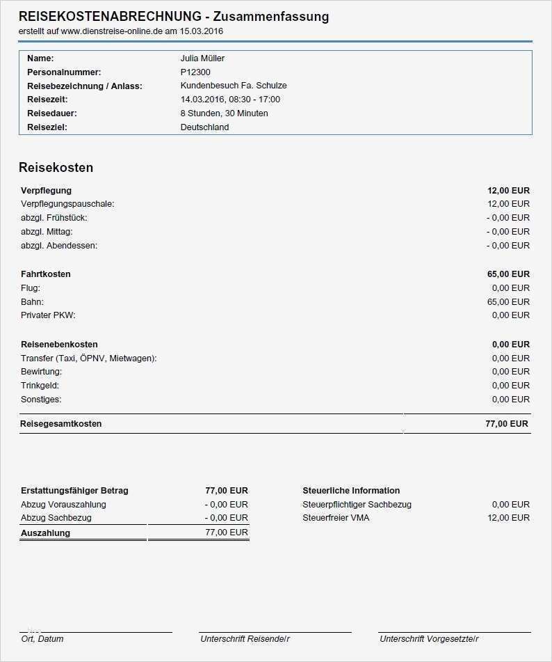 Spesenabrechnung Vorlage Pdf Beste Line Reisekosten – Dienstreisen Abrechnen