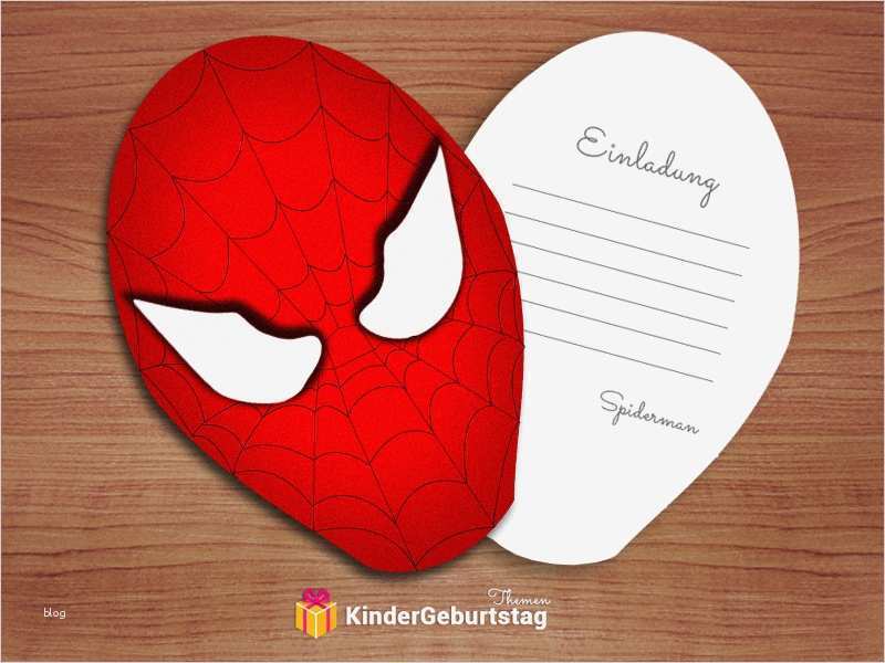 Spiderman Maske Basteln Vorlage Süß Spiderman Einladungskarten Kostenlose Vorlagen Der
