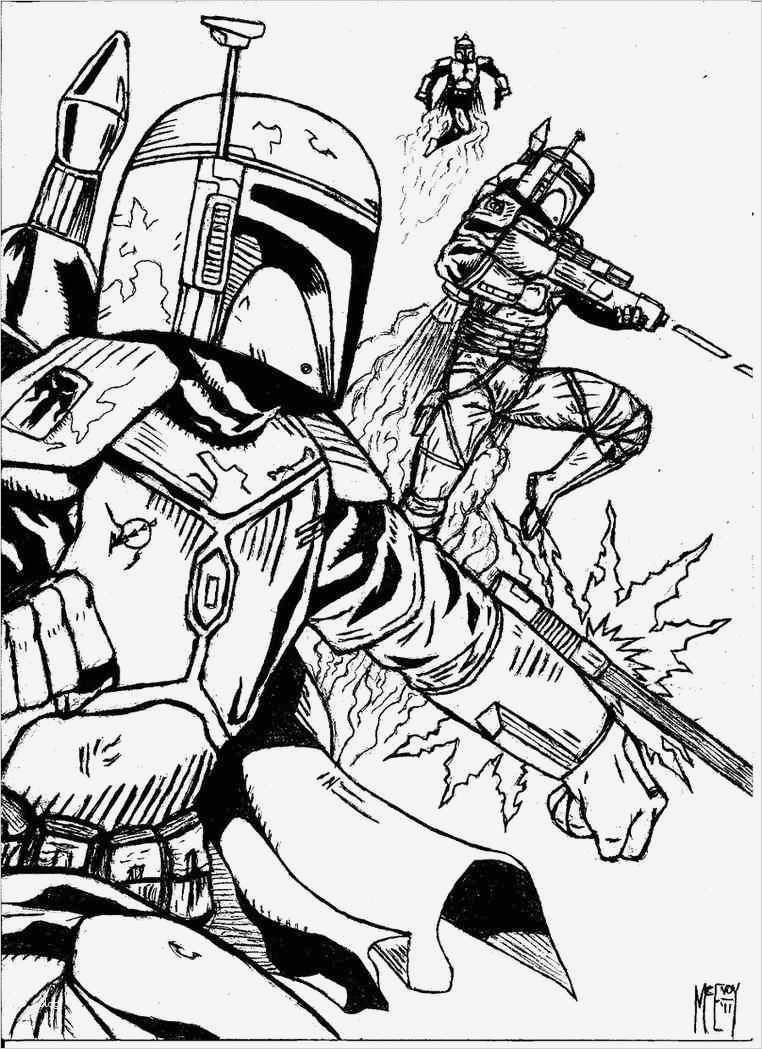 Star Wars Zeichnungen Vorlagen Erstaunlich Boba Fett 11 Ausmalbilder Star Wars