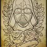 Star Wars Zeichnungen Vorlagen Wunderbar Darth Vader Tattoo Line Art