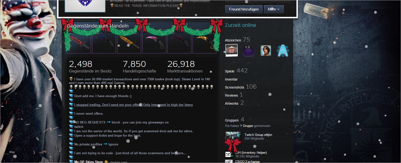 Steam Infobox Vorlage Süß Steam Profil Schneeflocken Games