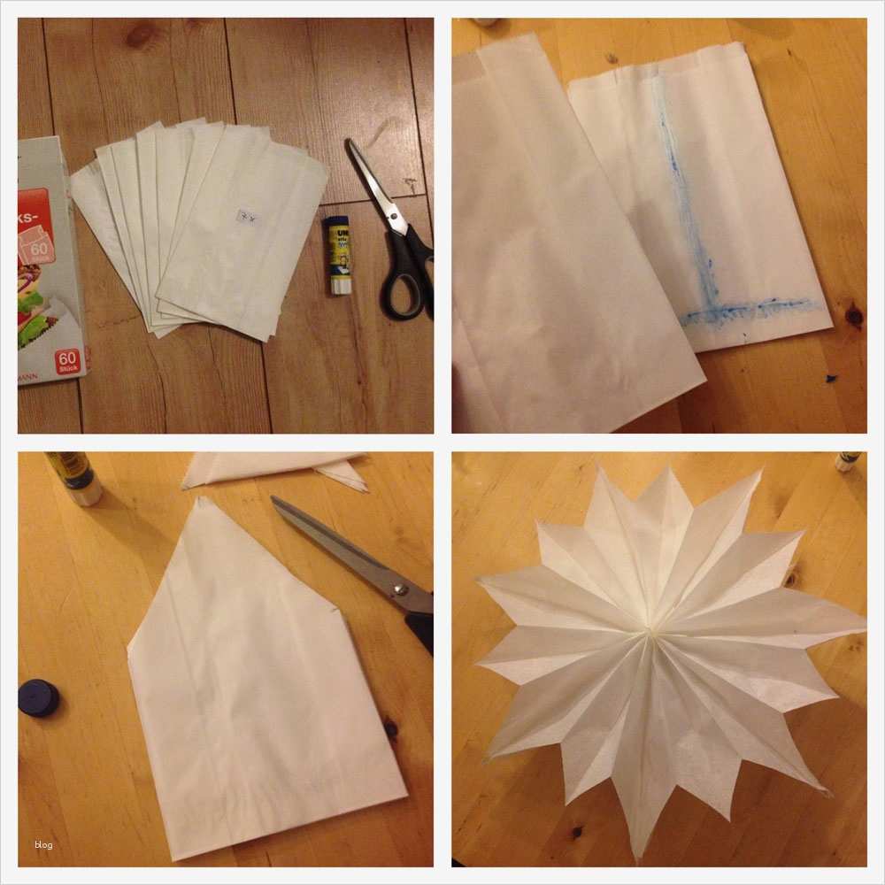 Sterne Aus butterbrottüten Vorlagen Erstaunlich Einfacher Diy Weihnachtsstern Aus butterbrottüten