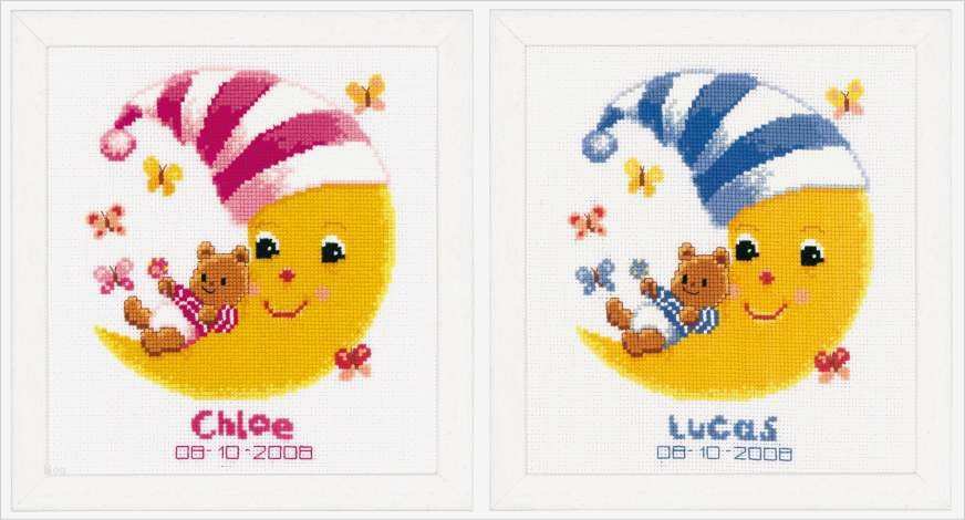 Stickbilder Vorlagen Kostenlos Hübsch Stickbild "bär Auf Mond" 20 X 22 Cm Online Kaufen