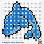 Stickbilder Vorlagen Kostenlos Luxus Delphin Bügelperlen Vorlage Hama Beads