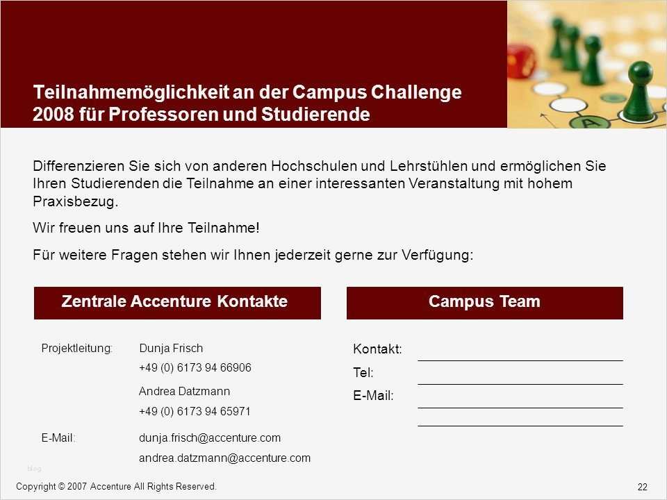 Strategiepapier Unternehmen Vorlage Schönste Accenture Campus Challenge 2008 thema 1 Die Zukunft Der