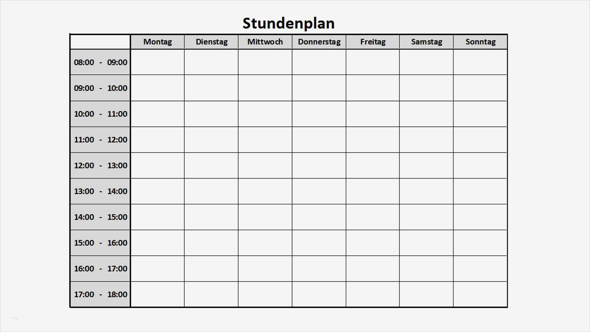 Stunden Vorlage Excel Best Of 11 Stundenplan Vorlage