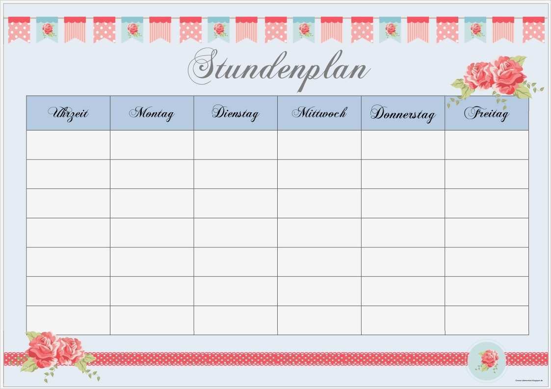 Stundenplan Vorlage Zum Ausfüllen Am Pc Angenehm Stundenplanformulare Für Lehrer