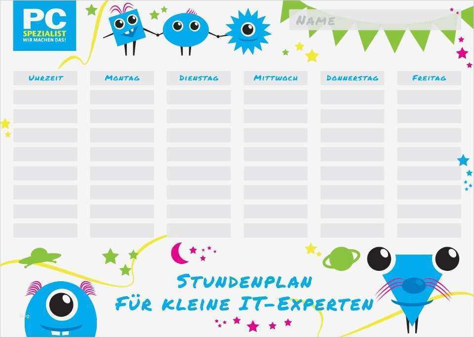 Stundenplan Vorlage Zum Ausfüllen Am Pc Fabelhaft Stundenplan Zum Ausdrucken Kostenlos Herunterladen