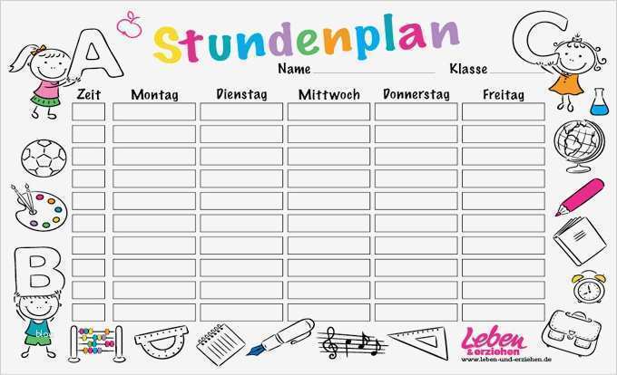 Stundenplan Vorlage Zum Ausfüllen Am Pc Inspiration Robert Erker
