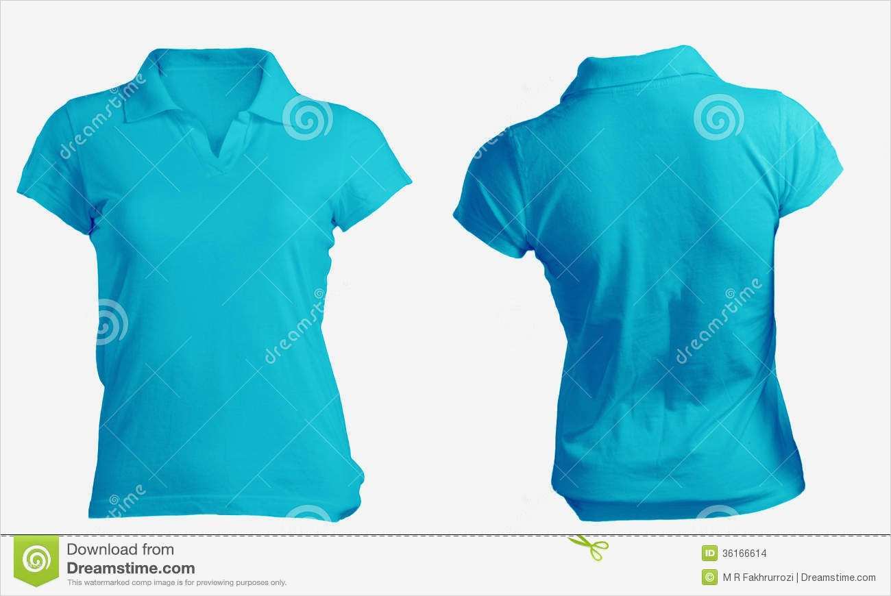 T Shirt Design Vorlage Erstaunlich Women S Blank Blue Polo Shirt Template Stock Image