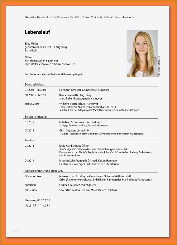 Tabellarischer Lebenslauf Vorlage Schüler Neu 5 Schüler Lebenslauf