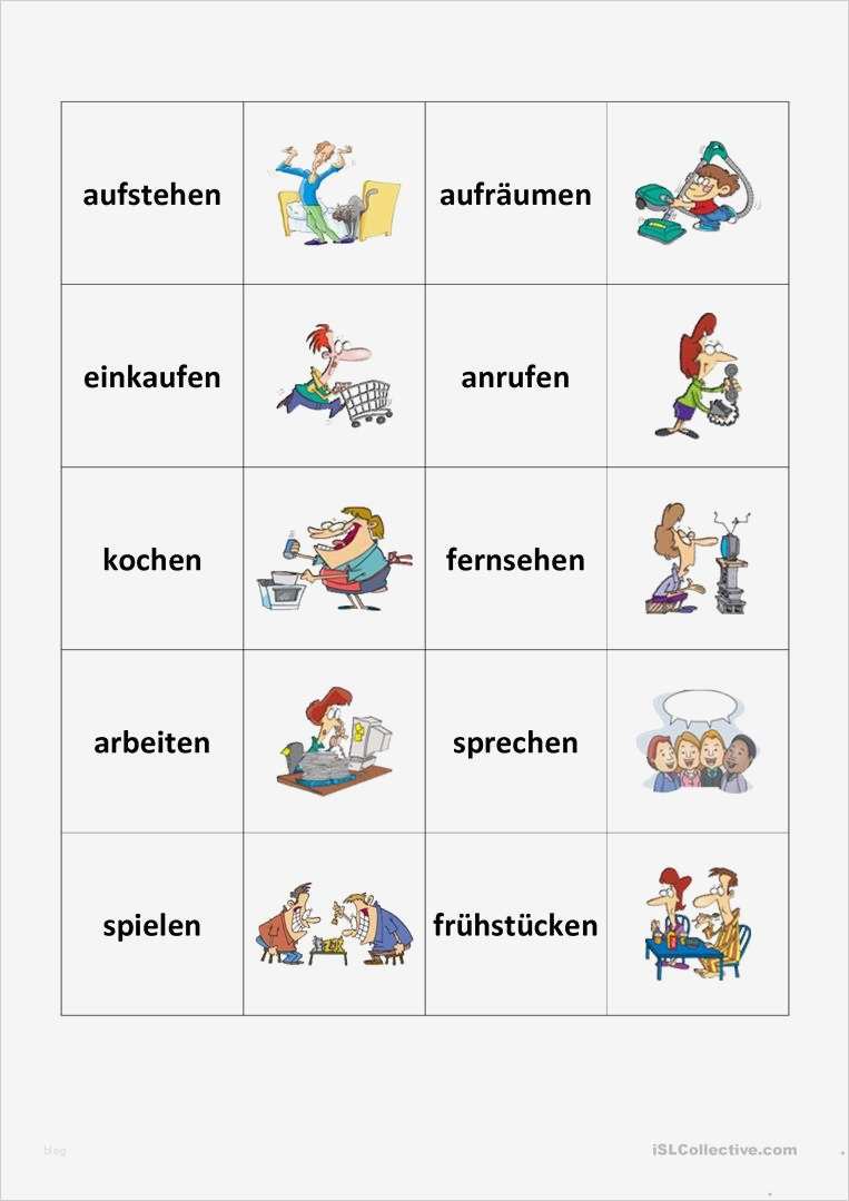 Tagesablauf Spanisch Vorlage Luxus Trennbare Verben Memory Arbeitsblatt Kostenlose Daf